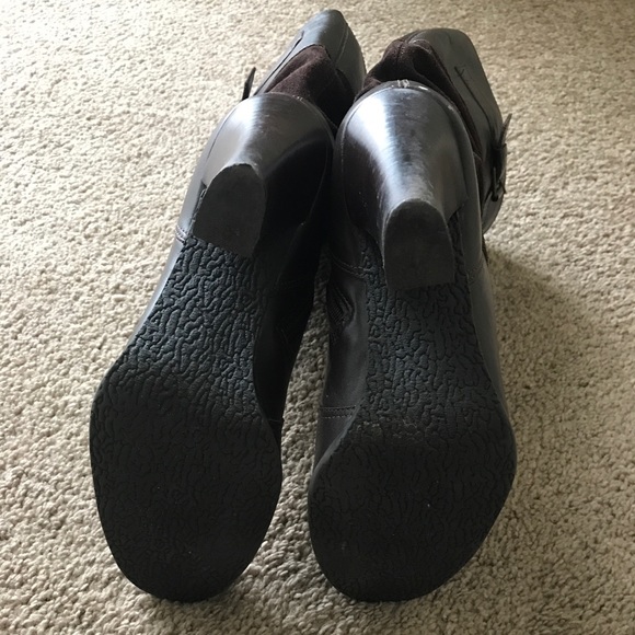 Brown Leather & Suede Slouch Boots by Connie - Picture 2 of 5